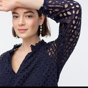 J. Crew Navy Long Sleeve Dress